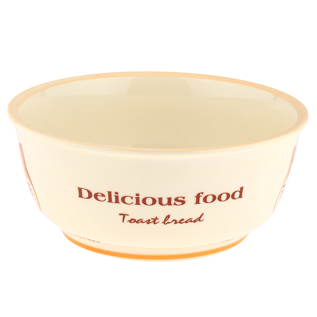 "Делишес фуд (Delicious food)" Салатник фарфоровый 1,7л, д20,3х8,9см, с деколью (Китай)