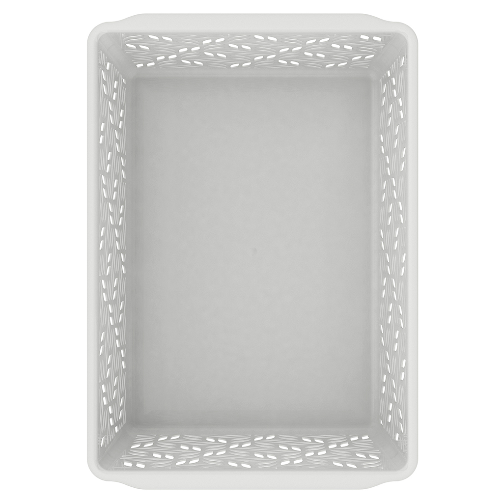 Корзина пластмассовая для хранения "Linden" 1,4л, 19х14х7,5см, универсальная, полипропилен, светло-серый (Россия)