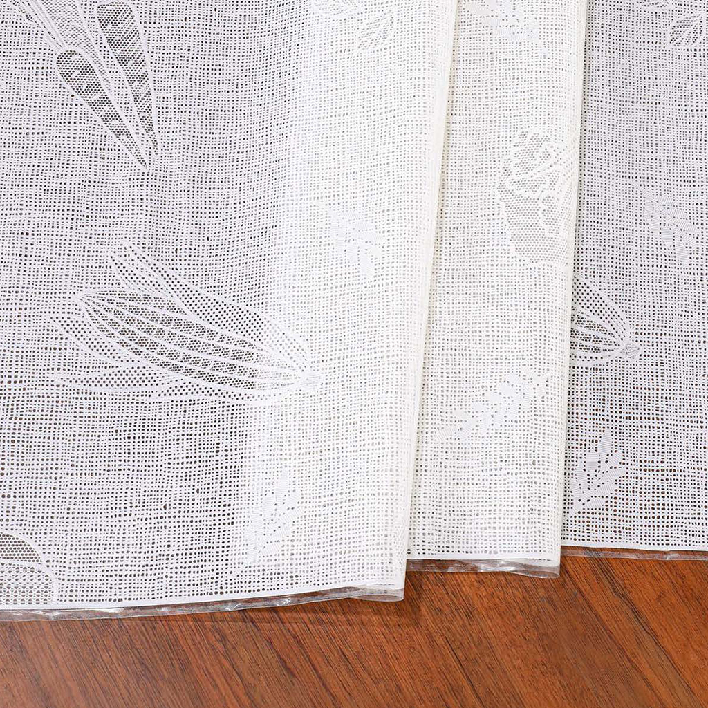 Скатерть ПВХ "Овощной сезон" 137х220см, длина стола до 180см, на 8 персон, "LACE" гладкая, пленка сверху, беж перламутровый, упак. "классическая" п/э 28х41см т.м. "Домашняя Мода" (Китай)