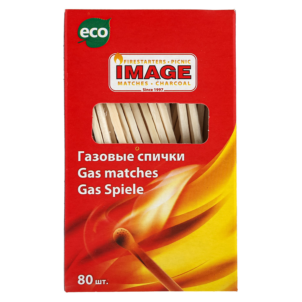 Спички бытовые 80шт, 10,5х6,5х2,8см, длина спички 8,5см, удлиненные, Image (Россия)