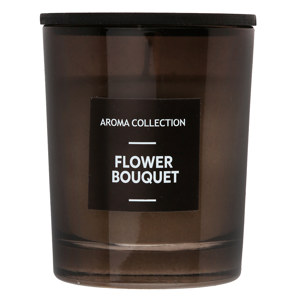 Свеча "Incense" д7см, h9см, ароматическая "Flower Bouquet", в стеклянном стакане, время горения 32 часа (Россия)