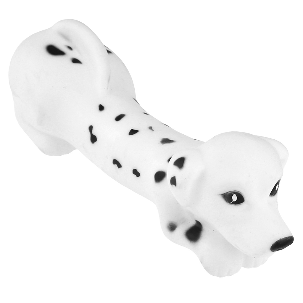 Игрушка для собаки "Такса" 17,5х4,5х5см, с пищалкой, ПВХ, цвета микс (коричневый, бежевый, белый/черный), "Пэт тойс (Pet toys)" (Китай)