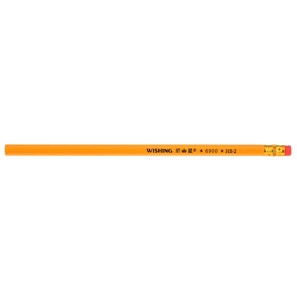 Карандаш HB с ластиком незаточенный шестигранный 18,9х0,7х0,7см (ДМ) мин.заказ 10шт