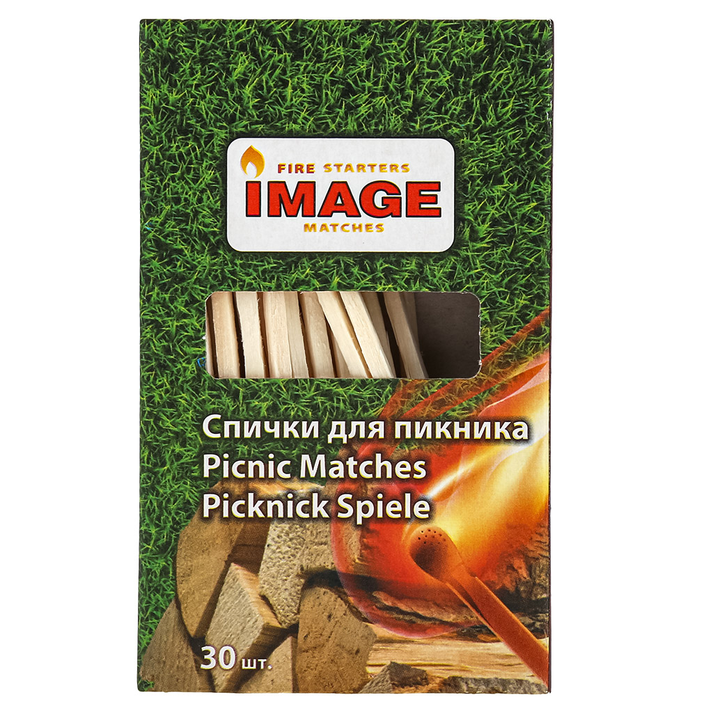 Спички для пикника 30шт, 10,5х6,5х1,6см, длина спички 8,5см, Image (Россия)
