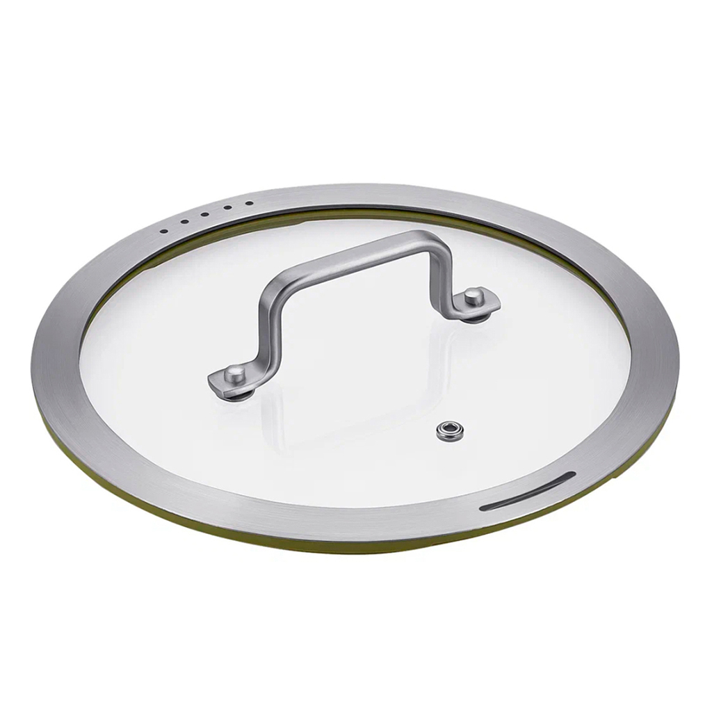 Ковш из нержавеющей стали "Linea PALERMO" 1,8л, д16см, h9см, s0,6мм, дно s15мм, трехслойное капсулированное дно, стеклянная крышка-дуршлаг с силиконовым ободком, два режима слива воды, ручка из нержавеющей стали, цветная коробка, "Regent" (Китай)