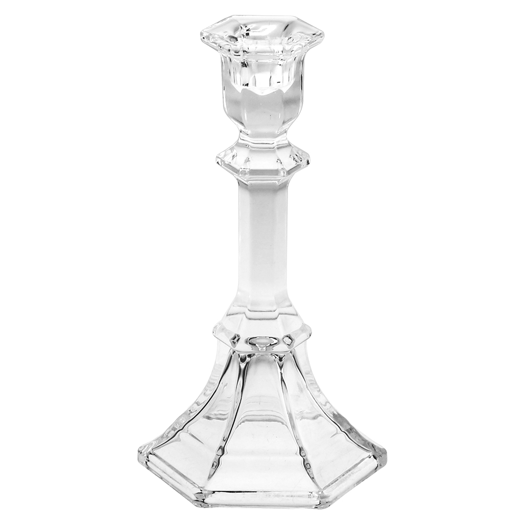 Подсвечник стеклянный "Авелин" h19,5см, чаша 4,5х5см, h2,5см, основание 9,5х10,5см, в коробке (Китай)