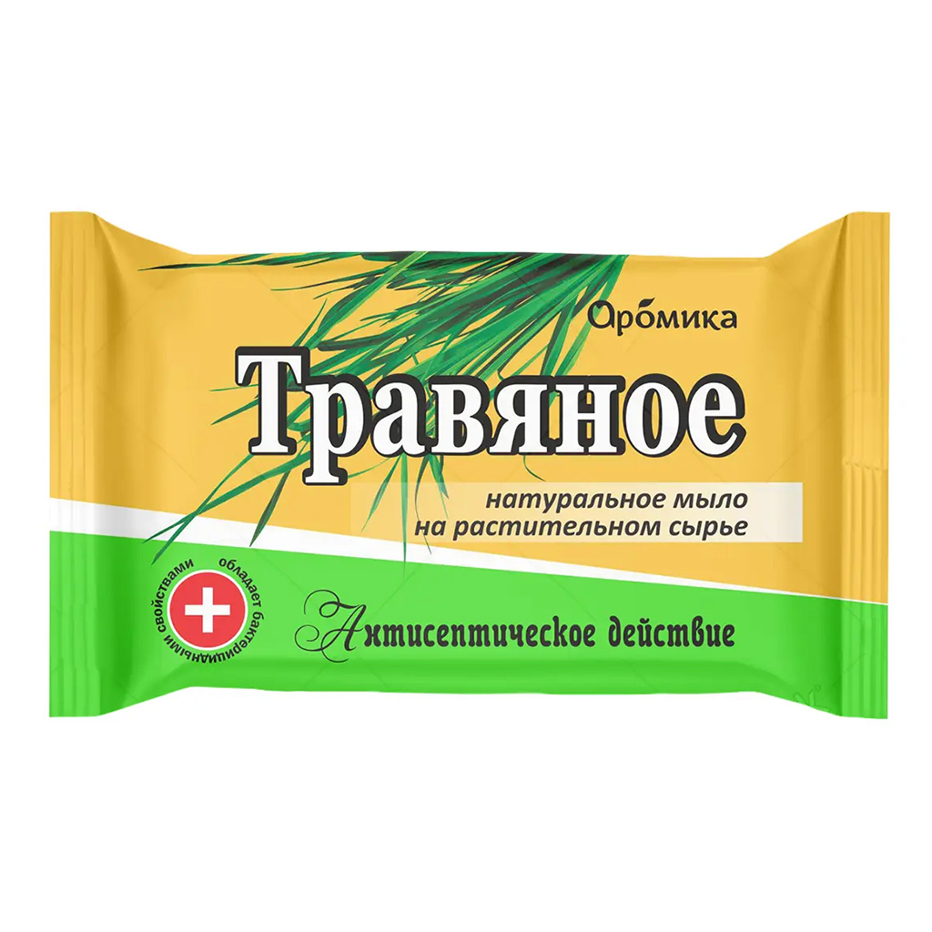 Мыло туалетное твердое "Аромика" 200г, 6х6х10см, травяное (Казахстан)