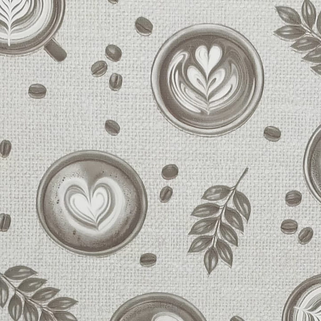 Клеенка столовая на тканевой основе "Кофе" 1,26х25м, ПВХ, в рулоне, Россия (цена за м/п)