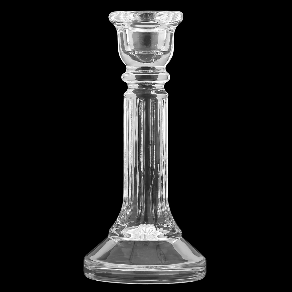 Подсвечник стеклянный "Валери" h15,5см, чаша д4,3см, h3см, основание д7,3см, в коробке (Китай)