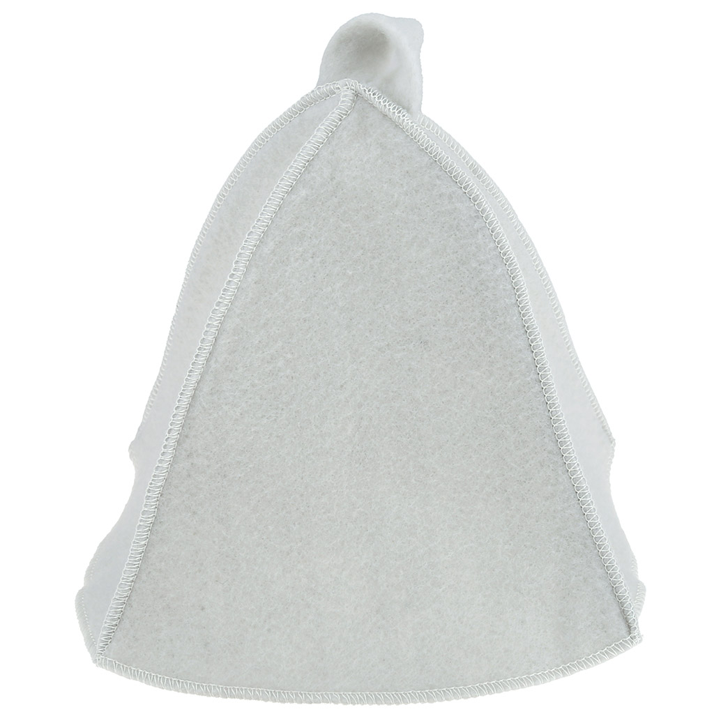 Комплект банный из фетра 2 предмета "Classic white": шапка, коврик, белый, "Бацькина баня" (Россия)