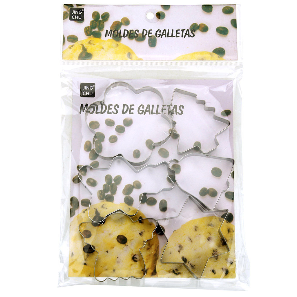 Форма для печенья из нержавеющей стали набор 6 штук, в ассортименте: звезда 7,5х7,5х1,3см/цветок д7,8х1,3см/елка 5,5х6,7х1,3см/мишка 5,3х8х1,3см/ангел 7х6х1,3см/колокольчик 5х6х1,3см; сердце 7,5х8х1,3см/клевер 5х5х1,3см/елка 5,5х6,7х1,3см/собака 6,5х