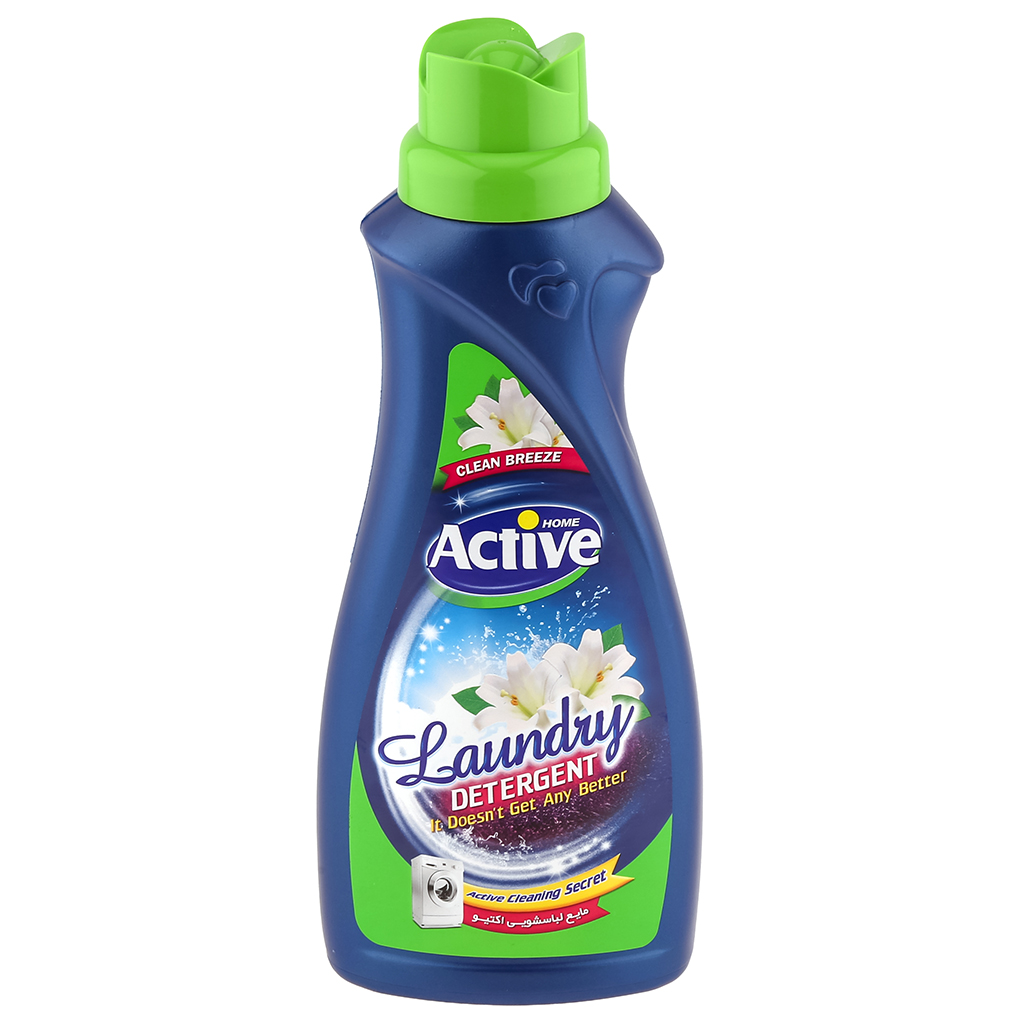 Гель для стирки белья "Active" 1л, концентрат, универсальный, "Clean Breeze", альпийские луга, Green (Иран)