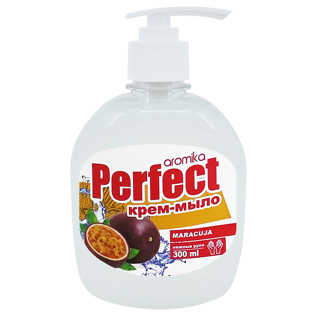 Крем-мыло жидкое "Perfect" 0,3л, 6х3,5х16см, маракуя, MARACUYA (Казахстан)