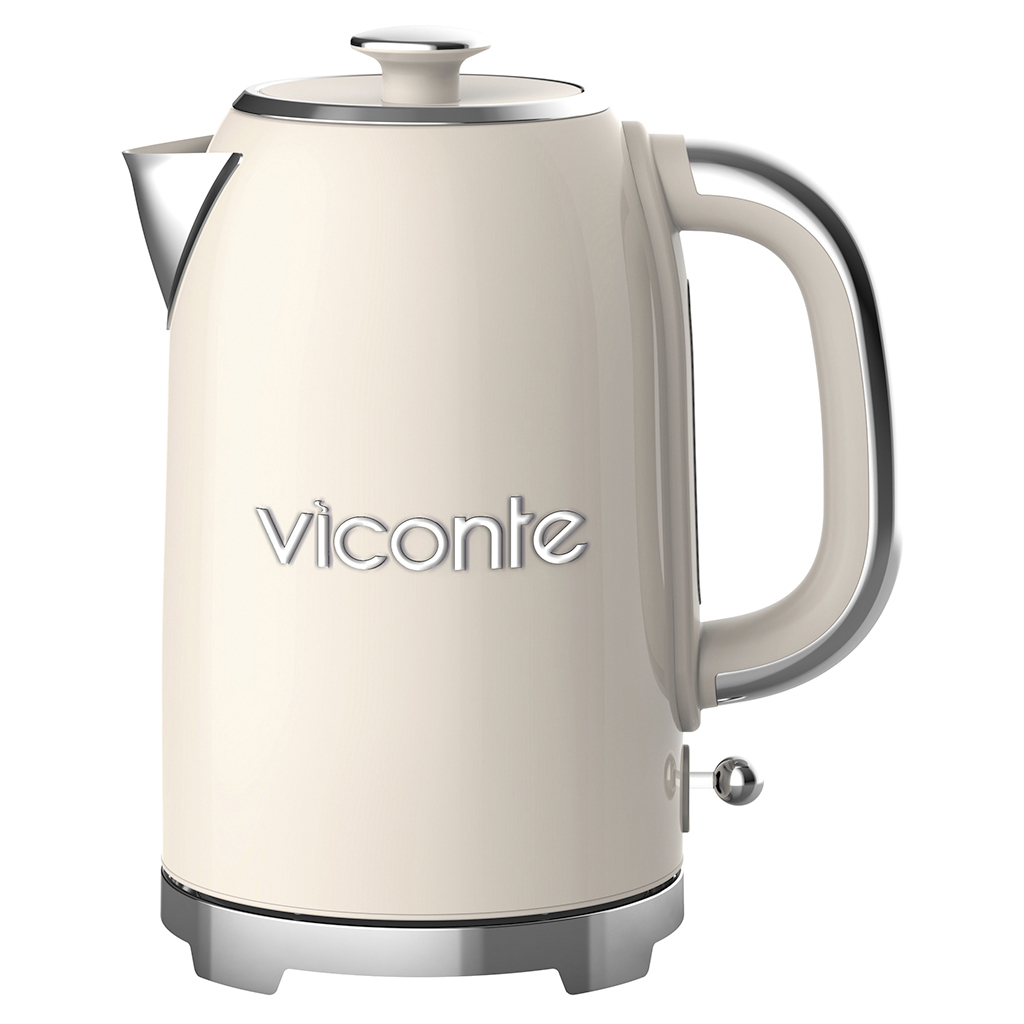 Чайник электрический "Viconte" 1,7л, 2200Вт, закрытый нагревательный элемент, корпус из высококачественной нержавеющей стали, шкала уровня воды, автоматическое отключение при закипании, защита от перегрева (Китай)
