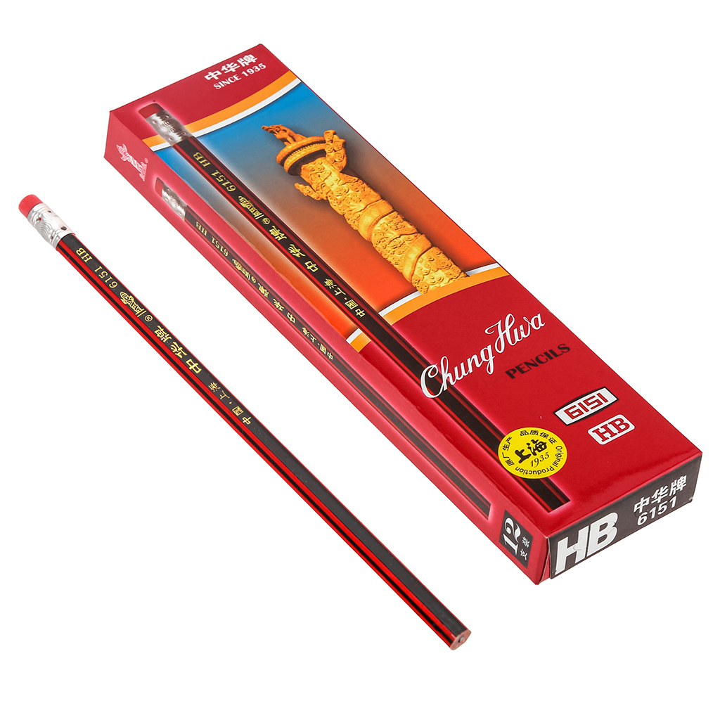 Карандаш HB с ластиком незаточенный шестигранный 18,9х0,7х0,7см (Китай) мин.заказ 12шт