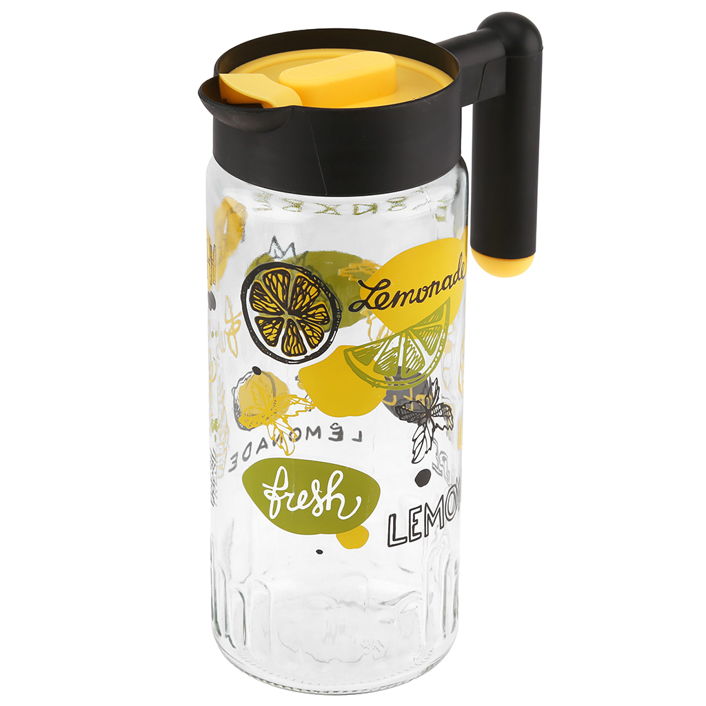 "Херивин (Herevin)" Кувшин стеклянный 1,46л, "Lemonade" пластмассовая крышка, Pasabahce (Турция)