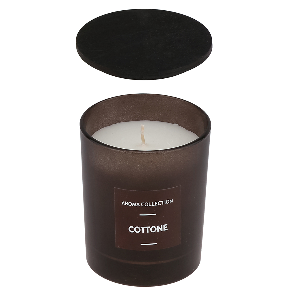 Свеча "Incense" д7см, h9см, ароматическая "Cotton", в стеклянном стакане, время горения 32 часа (Россия)