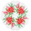 57091 - Салфетки бумажные "Art Bouquet Rondo" д32см, 3-х слойные, 12 штук в упаковке, 100% целлюлоза, "Пуансеттия" (Россия)