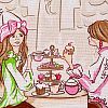 КП-2-50/60 - Кухонный комплект "Девочки-2": полотенце вафельное 50х60см - набор 2шт, "Домашняя мода" (Россия)