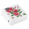 25389 - Салфетки бумажные "Desna Design" 24х24см, 1 слойные, 40 штук в упаковке, 100% целлюлоза, "Магнолия" (Россия)