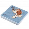 25554 - Салфетки бумажные "Bouquet Home Collection" 33х33см, 3-х слойные, 20 штук в упаковке, 100% целлюлоза, "Весёлая собачка" (Россия)