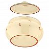 ПГ048-00089097 - Пельменница керамическая 1,8л, д20,8см, h15см, "Кантри", с крышкой (Россия)