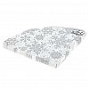 57734 - Салфетки бумажные "Art Bouquet Rondo" д32см, 3-х слойные, 12 штук в упаковке, 100% целлюлоза, "Серебряные снежинки" (Россия)