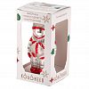 ФУ-616/1 - Елочная игрушка фигурка стеклянная "Космонавт" h11см, красный, ручная художественная роспись, подарочная упаковка (Россия)