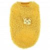 6035 - "Пэт тойс (Pet toys)" Одежда для собаки "Жилетка" с декором - тигр, р-р  XL, длина спинки 32см/обхват груди 40см/обхват шеи 22см, цвет-желтый, искусственный мех (100% полиэстер) (Китай)