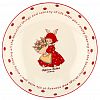 125490/8 - "Зайка и тюльпаны" Тарелка глубокая фарфоровая д203мм h45мм, 720мл, с деколью, отводка (Китай)