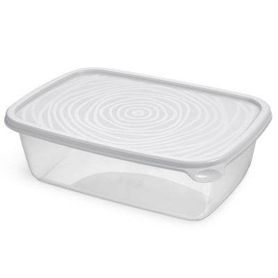Контейнер для продуктов пластмассовый "Романо" 1,6л, 23х16,4х6,9см, светло-серый, подходит для СВЧ (Россия)