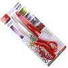 К-023 - Ножницы портновские 22,5см, с чехлом, пластмассовые ручки, цвета микс, в блистере (Китай)
