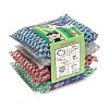 018 - Губка для посуды 4 штуки 9,5х8см поролон/ПВХ, металлизированная (Китай)