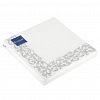 25644 - Салфетки бумажные "Bouquet Premium" 40х40см, 3-х слойные, 16 штук в упаковке, 100% целлюлоза, "Скатерть с серебряным узором" (Россия)