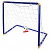 ZG270-18 - Набор для игры в футбол 3 предмета: ворота 70х45х55см; мяч д14см; насос 16см, пластик/ПВХ, синий (Китай)