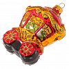 ФУ-763 - Елочная игрушка фигурка стеклянная "Сказочная карета" h10,5см, ручная художественная роспись, подарочная упаковка (Россия)