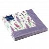 25241 - Салфетки бумажные "Art Bouquet" 33х33см, 3-х слойные, 20 штук в упаковке, 100% целлюлоза, "Скатерть с лавандой" (Россия)