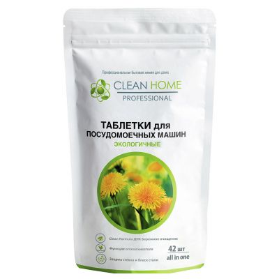 Таблетки для посудомоечных машин 42шт, 25,5х39х18,7см, "Clean Home" (Россия)
