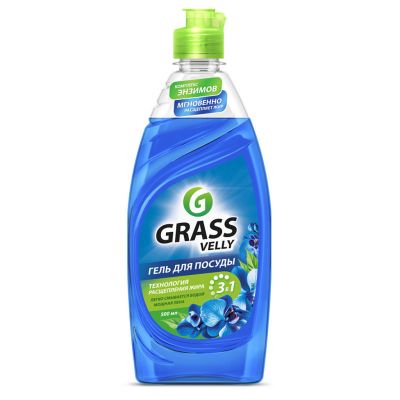 Средство для мытья посуды "Velly" 0,5л, Нежные ручки, "Grass" (Россия)