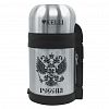 KL-0912 - Термос из нержавеющей стали с широким горлом "Kelli" 1,2л, двойные стенки, завинчивающаяся крышка, ручка, ремень (Китай)