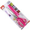 К-023 - Ножницы портновские 22,5см, с чехлом, пластмассовые ручки, цвета микс, в блистере (Китай)