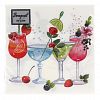25674 - Салфетки бумажные "Bouquet de Luxe" 24х24см, 3-х слойные, 25 штук в упаковке, 100% целлюлоза, "Коктейль" (Россия)
