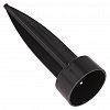 М8939 - Ваза для цветов пластмассовая "Версаль" 3,75л, д15см, h28см, под срезку, с колышком h39,5см, графит (Россия)