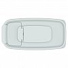 АП 1132 - Контейнер для сыпучих продуктов пластмассовый 1,8л, 17х8,5х20,5см, полипропилен, серый (Россия)