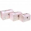 н/с - НЕСОРТ 020844, 020845 Сундучок "Флорис" набор 3 штуки: 15х22х15см; 17,5х26х17,5см; 20х30х20см, фон - цвета микс, 1200г/м2, металлическая фурнитура (Китай) большой и средний сундучок с вмятиной на крышке. Товар возврату и обмену не подлежит.