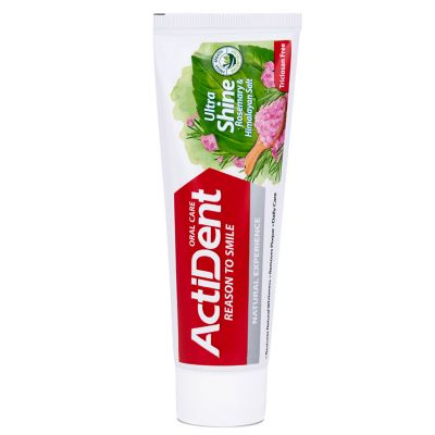 Зубная паста "Active" 100г, 5х4х17см, "Розмарин и Гималайская соль" Ultra Shine, без парабенов (Иран)