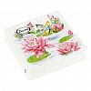 57582 - Салфетки бумажные "Desna Design" 24х24см, 1 слойные, 40 штук в упаковке, 100% целлюлоза, "Лилии у озера" (Россия)