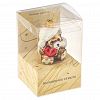 ФУП-1828/19 - Елочная игрушка фигурка стеклянная "Медвежонок с сердечком мини" h5см, ручная художественная роспись, подарочная упаковка (Россия)