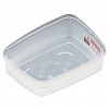 PT113211024 - "PATTERN FLEX" Контейнер для продуктов пластмассовый 1,3л, 20,2х15х6см, прямоугольный, с гибкой крышкой, пепельный жемчуг, подходит для СВЧ (Россия)