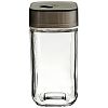  - Банка для специй стеклянная 120мл, 4,8х4,8х10см, диаметр горла - 2,6см, винтовая пластмассовая крышка, набор 2 штуки (Китай)